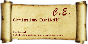 Christian Euniké névjegykártya